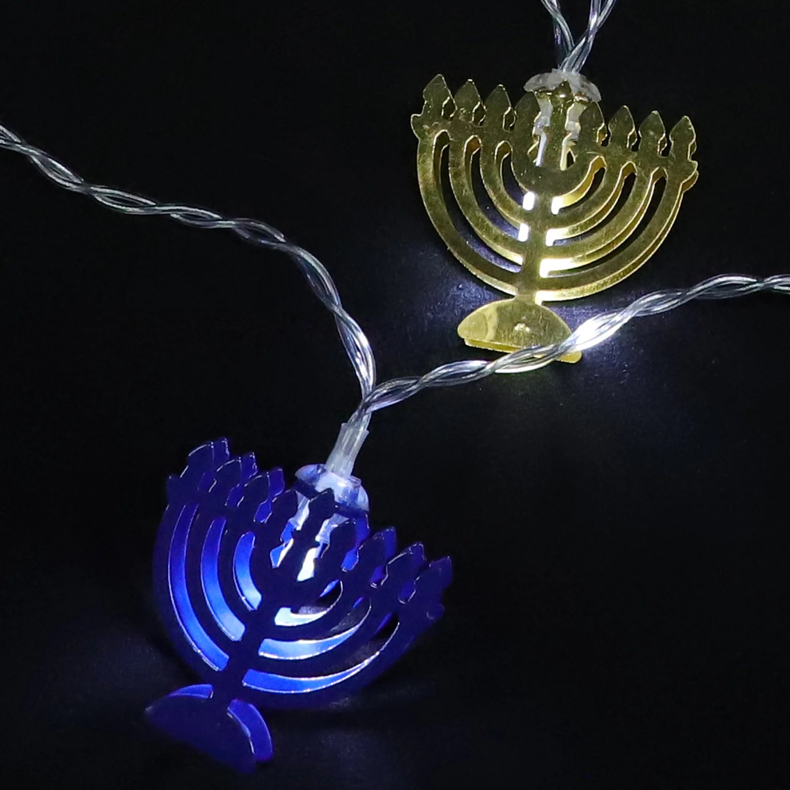 Hanukkah String Lights Star Party Favors Holder Supplies Holders Sticks Ornament Personalized LED Sign Post Indoor Fairy