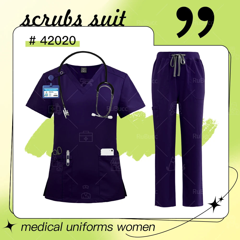 High Quality Medical Uniforms Women Pet Scrubs Sets Nurse Accessories Hospital Beauty Salon Spa Work Clothes Suit Surgical Gowns