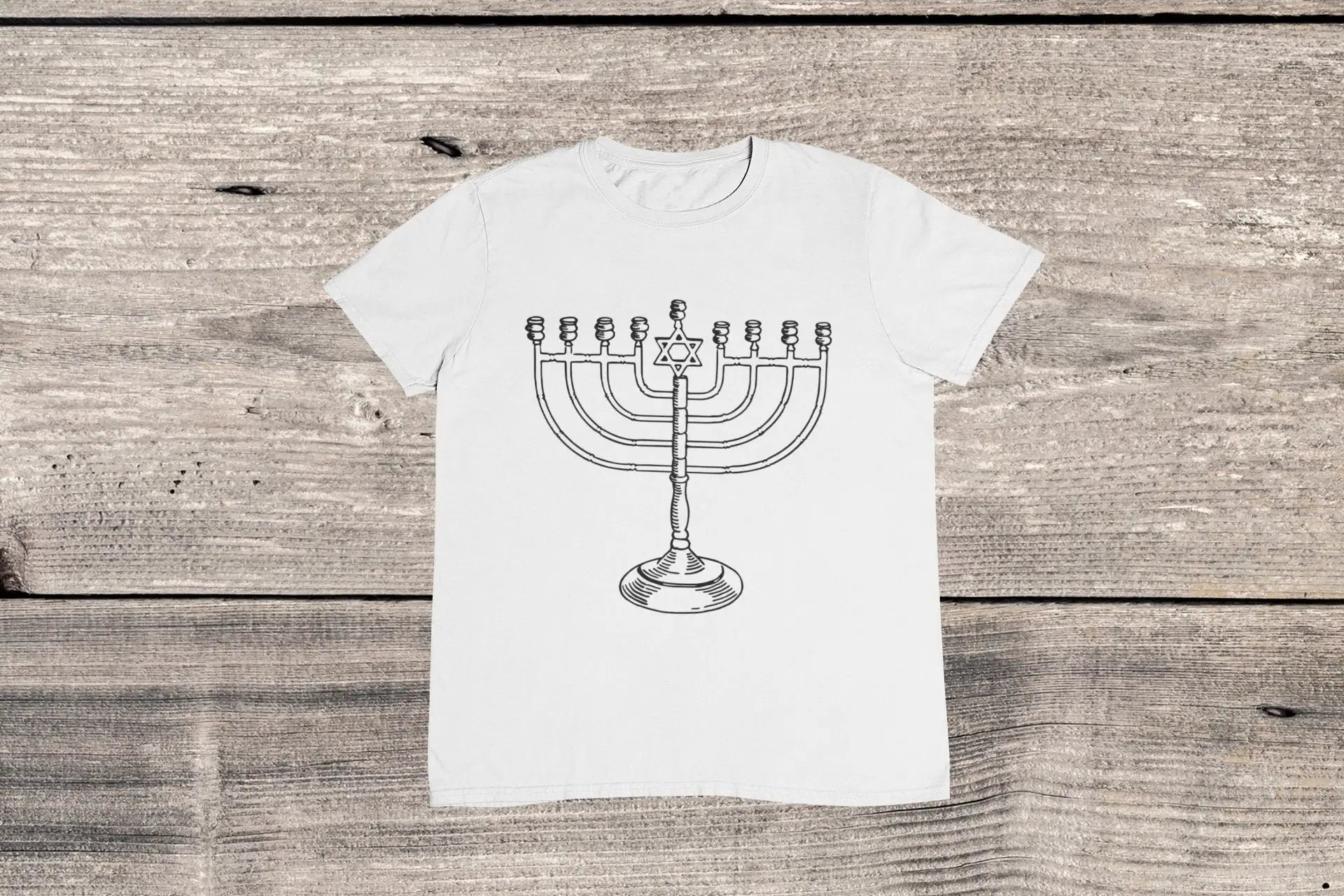 The Menorah And Hanukkah T Shirt Candelabra Jewish Religious Rituals Judaism