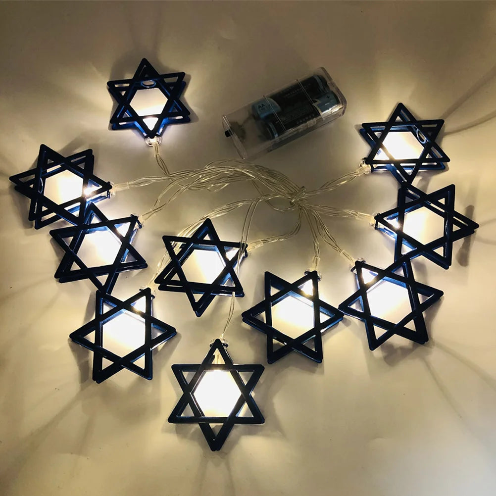 Holiday Decorations Hanukkah Light Indoor Party Supplies Holder Star Shape Plastic