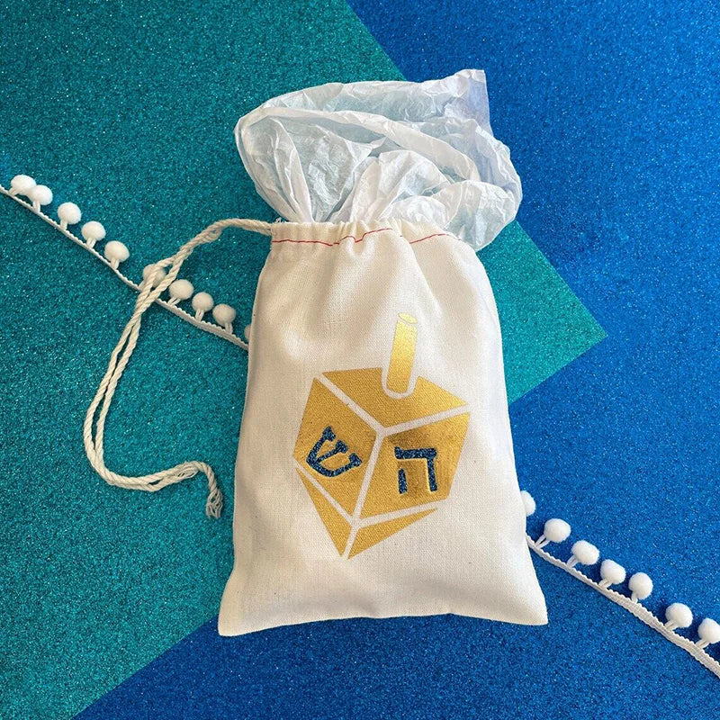 5pcs Menorah dreidel Star of David Bags Happy Hanukkah Chanukah Jewish Holiday Festival of Lights kid children boy girl gift